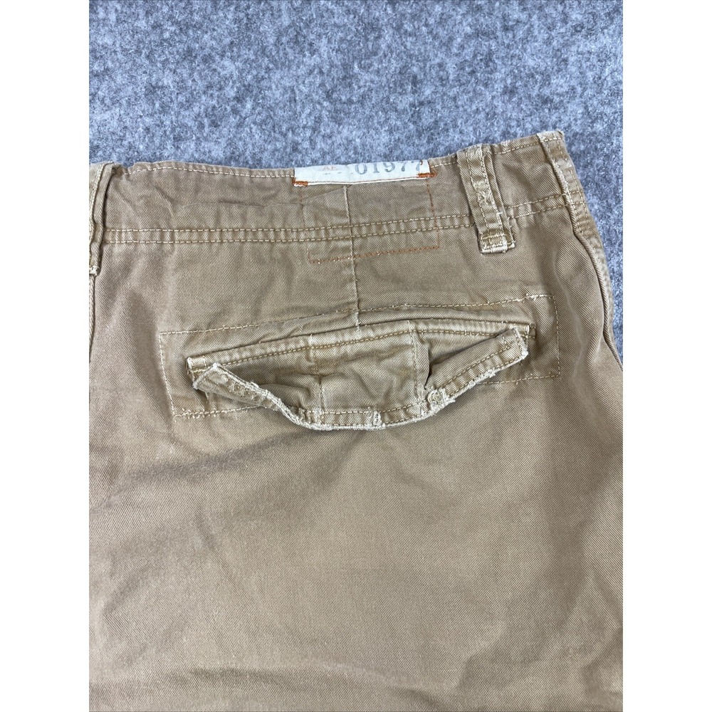 American Eagle Cargo Shorts Mens 36 Beige Broken In Streetwear Grunge Distressed - Picture 9 of 13